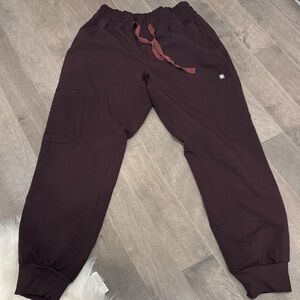 Figs Dark Brown Jogger Pants UMAN RELAXED - LIKE NEW!!